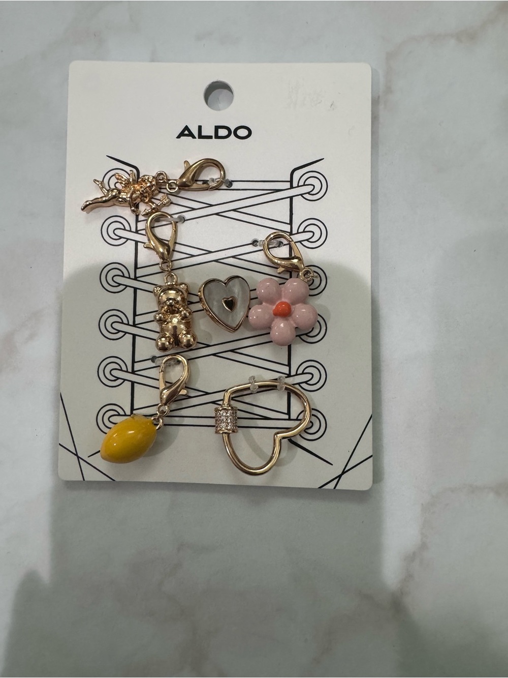 ALDO Gold-Plated Charm Set clip on